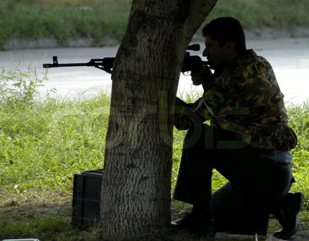 Men of Beslan, having learned that their loved ones have been taken hostage, take out their weapons and begin to gather around the school - Beslan, Negative, The photo, Courage, Men, Tragedy, Militia, North Ossetia Alania, Longpost