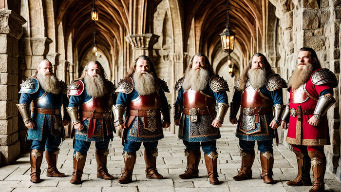 Знатные гномы. Каменный престол (как правительство) мог бы выглядеть так.