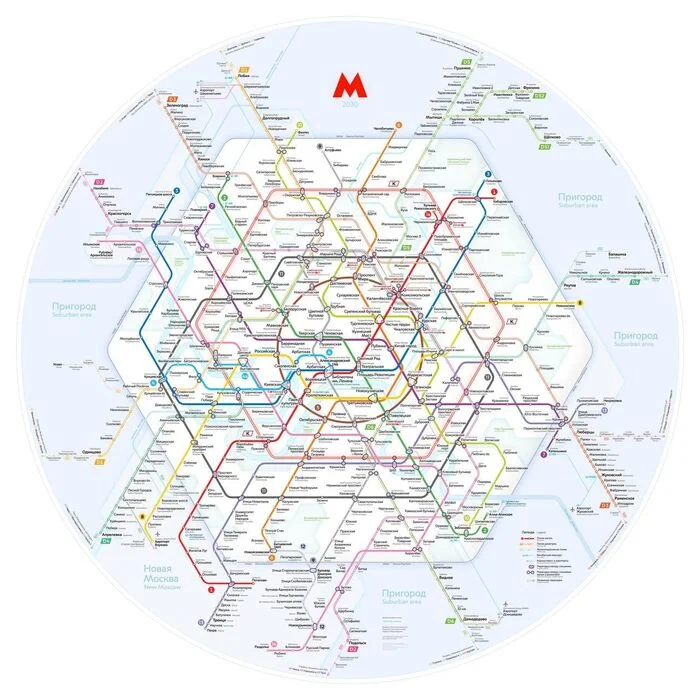 Карта метро 2030 - Москва, Метро, МЦД, Московское метро, 2030, Карты