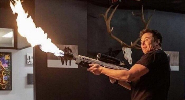 Американская зелёно-радужная аудитория могущественна и агрессивна. С учётом этого простого факта, фото Илона Маска с подобием оружия в руках на фоне охотничьего трофея на стене — это очень и очень смело