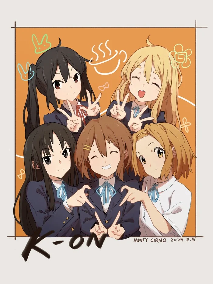 Всегда! - Аниме, Anime Art, Azusa Nakano, Akiyama Mio, Yui Hirasawa, Ritsu Tainaka, Tsumugi Kotobuki, k-On