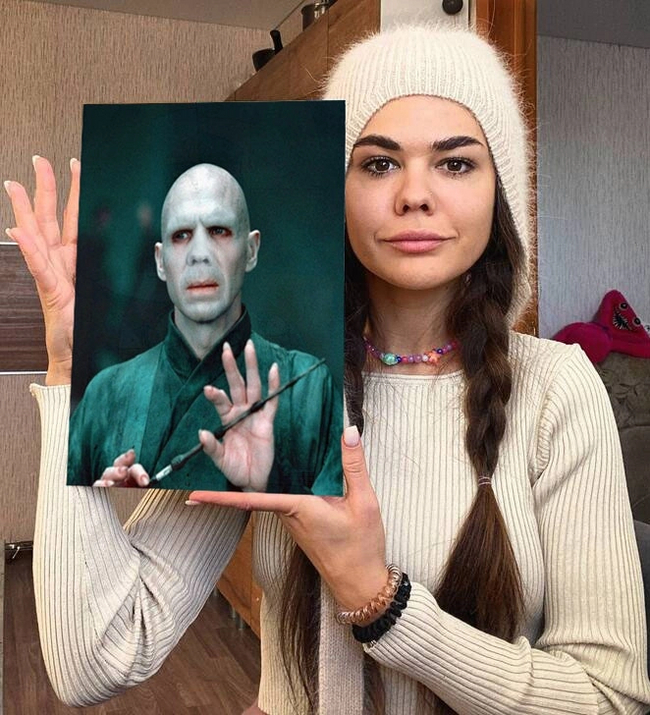 In the image and likeness...) - My, Olz777, Photoshop, Nostrils, Collage, Humor, Painting, Nose, Voldemort, Movies