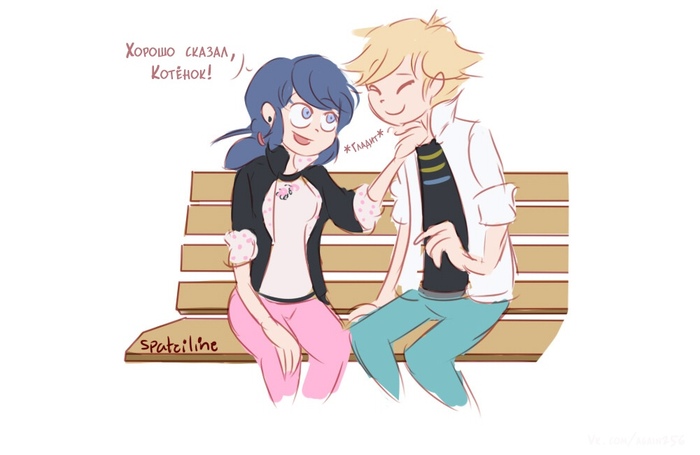 ,   -    ... , ,    -, , Chat Noir, Marinette, Spatziline, 