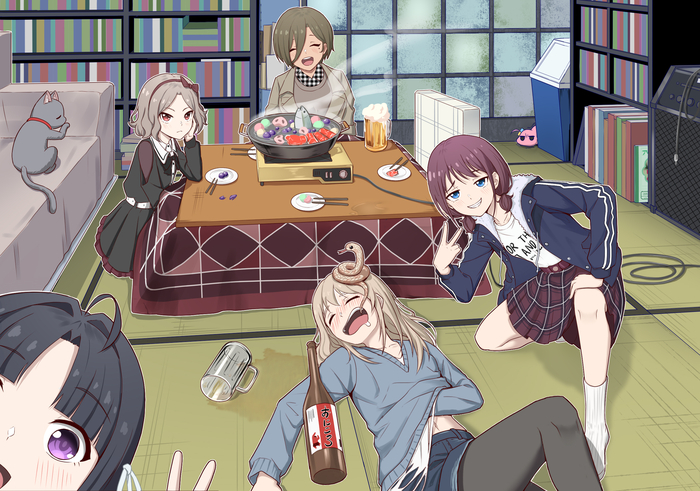    Kawasaki Dark Hot Pot , Anime Art, Girls Band Cry, Iseri Nina, Awa Subaru, Ebizuka Tomo, Kawaragi Momoka, Rupa