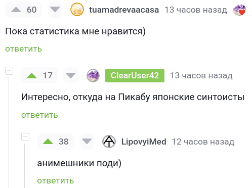 Синто где-то рядом - Синтоизм, Анимешники, Скриншот, Комментарии на Пикабу, Религия