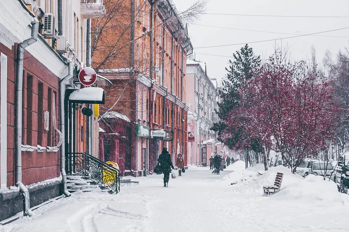 Kemerovo, st. Spring - My, The photo, Town, Street photography, The street, Kemerovo, Winter