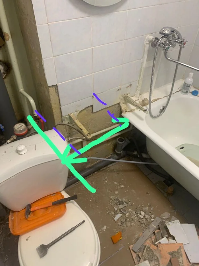 Need advice on repairs! - My, Need advice, Rukozhop, Need help with repair, Bathroom, Khrushchev, Bathroom renovation, Longpost