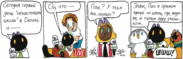 Koteikiny News from 03.09.2024 - My, cat, Comics, Koteikin news (comic), Translation