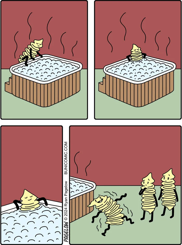 Relaxed - Comics, Buni, Pagelow, Bath, Hot water, Pasta