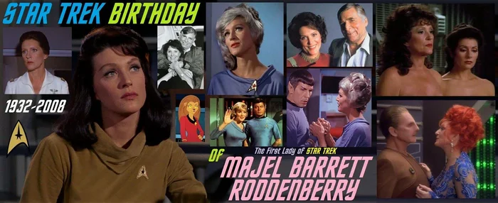 Majel Barrett-Roddenberry - Star trek, Star Trek: Original, Odo, Spock, Troy, Kelly, Gin