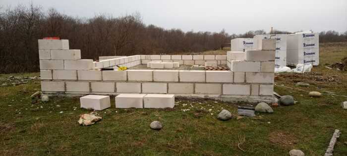 Do-it-yourself house made of gas blocks - My, Building, With your own hands, Aerated blocks, Relocation, Longpost