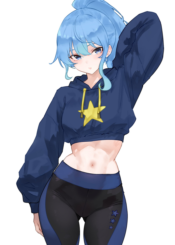   Hoshimachi Suisei Anime Art, , Hoshimachi Suisei, Hololive, Virtual YouTuber, Bluefield,   