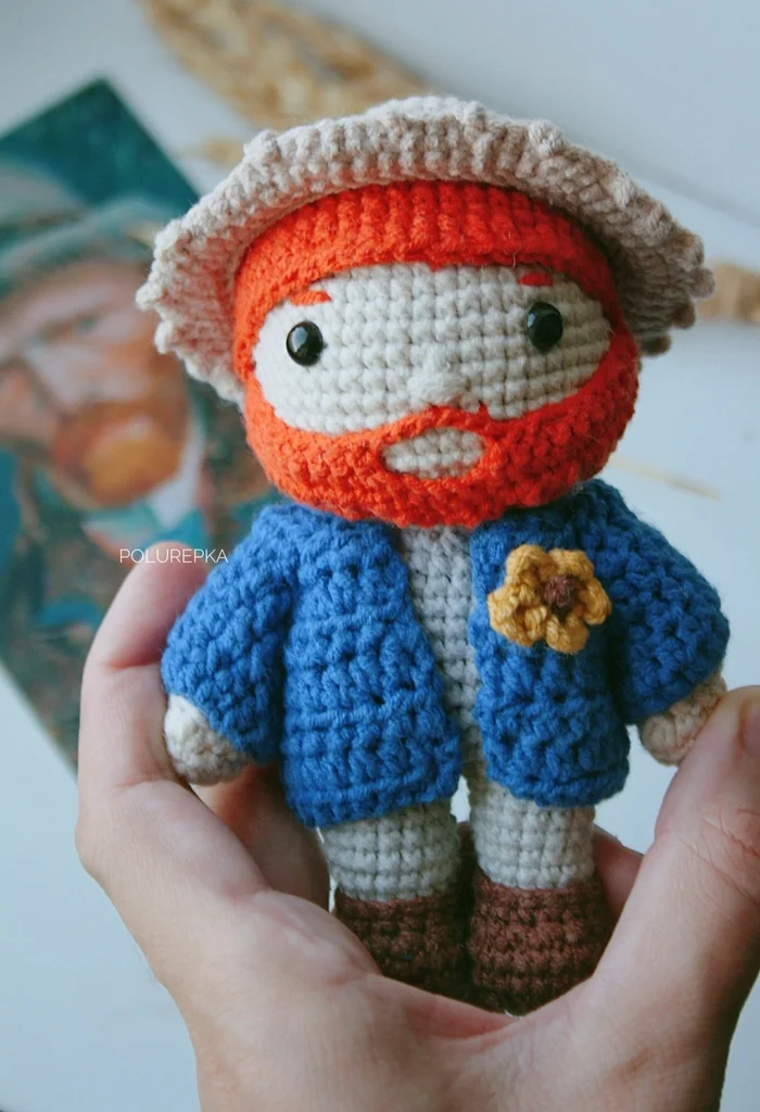 Vincent Van Gogh, Bound by My Hands - van Gogh, Knitting, Longpost, Amigurumi, Knitted toys, Handmade, Needlework without process