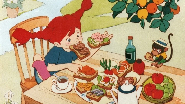 The strongest girl in the world - Hayao Miyazaki, Pippi Long Stocking, Anime, Fantasy, Animation, VKontakte (link), Longpost