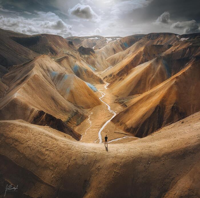 Futuristic Iceland - The photo, Iceland, The hills, Valley, Aerial photography