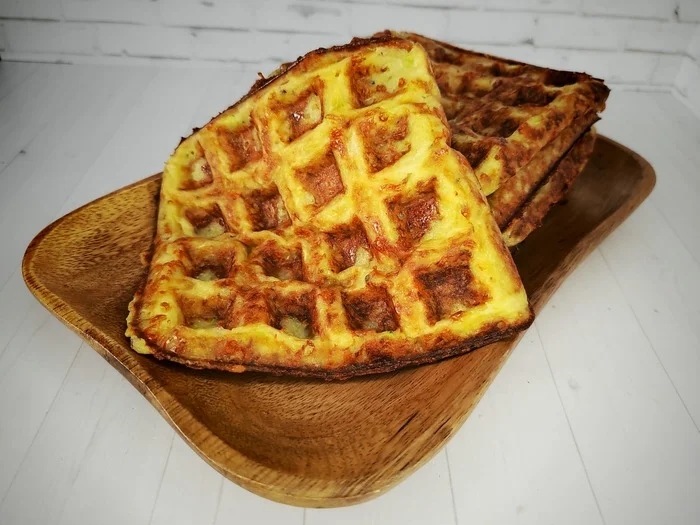 Soft Zucchini Waffles - My, Recipe, Cooking, Breakfast, Zucchini, Waffles, Longpost, Food