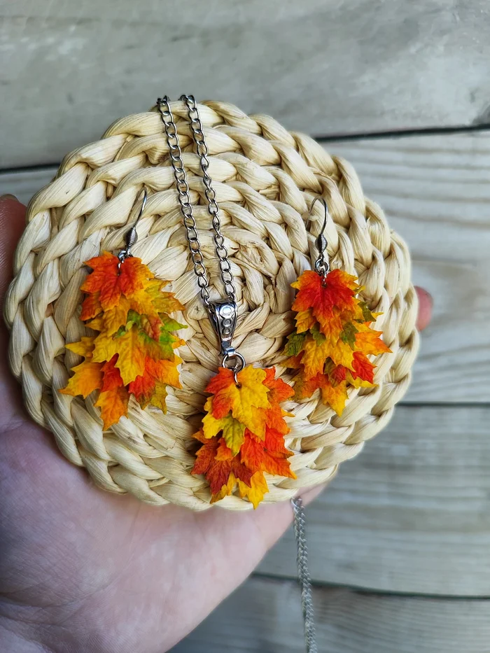 Maple leaves in autumn decorations - My, Polymer clay, Autumn, Maple, Longpost, Needlework without process