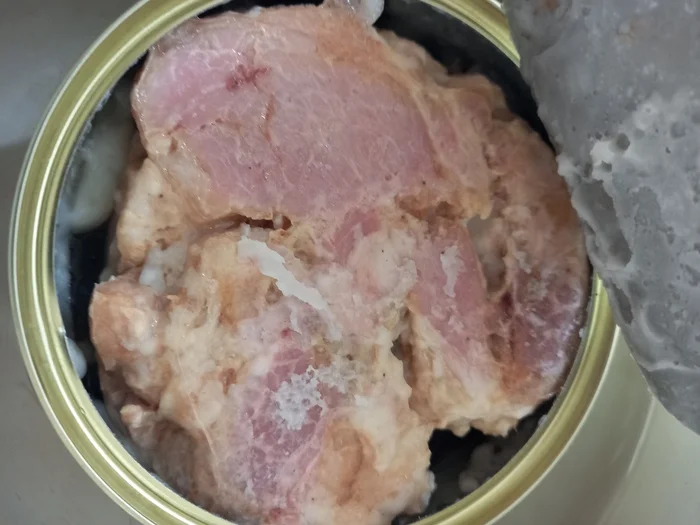Canned meat. PO Luzhsky Canning Plant - Russian production, Canned food, Pork, Video, Soundless, Vertical video, Longpost, Series Canned meat
