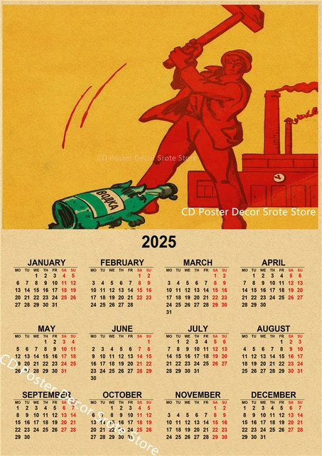 Top 15 Soviet Style 2025 Calendars Found on AliExpress - AliExpress, Products, Chinese goods, The calendar, Poster, Poster, Decor, Interior, Stalin, Soviet posters, Retro, Lenin, Longpost, 2025