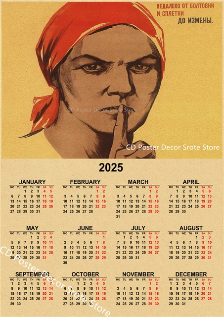 Top 15 Soviet Style 2025 Calendars Found on AliExpress - AliExpress, Products, Chinese goods, The calendar, Poster, Poster, Decor, Interior, Stalin, Soviet posters, Retro, Lenin, Longpost, 2025