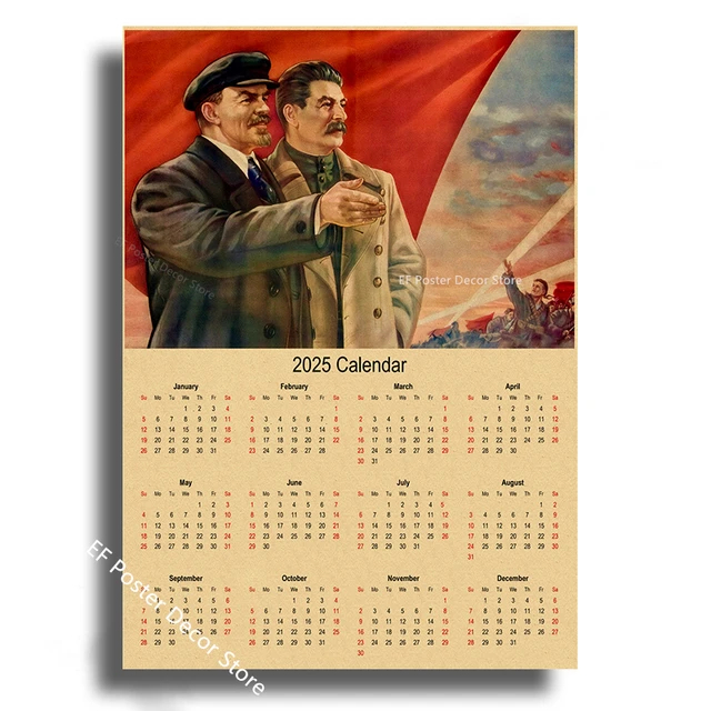 Top 15 Soviet Style 2025 Calendars Found on AliExpress - AliExpress, Products, Chinese goods, The calendar, Poster, Poster, Decor, Interior, Stalin, Soviet posters, Retro, Lenin, Longpost, 2025