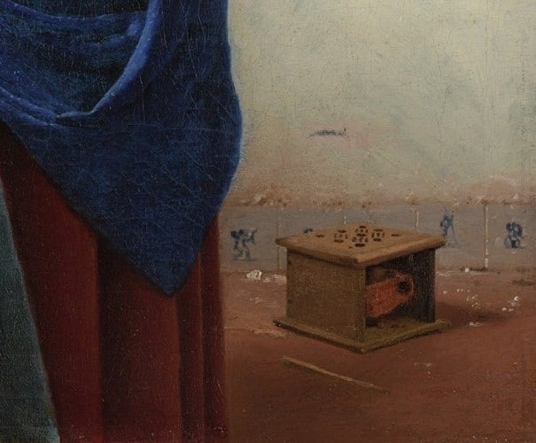 An ordinary everyday detail from a famous painting - My, Cat_cat, History (science), Text, Painting, Netherlands (Holland), New time, Jan Vermeer, Longpost