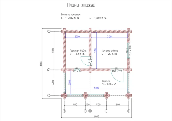 Баня 6х6 м. (Д17-21) - Моё, Сруб, Дерево, Дом, Баня, Беседка, Бревно, Калибровка, Строительство, Проект, Проектирование, Каркас, Длиннопост