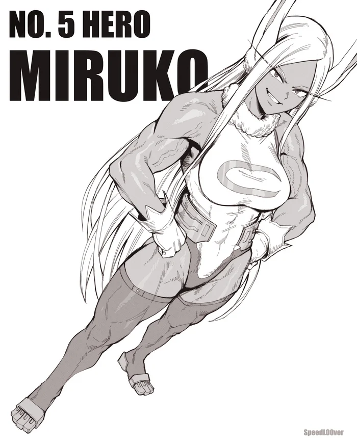 Героиня кролик - Anime Art, Аниме, Boku no Hero Academia, Miruko, Animal Ears, Speedl00ver, Крепкая девушка