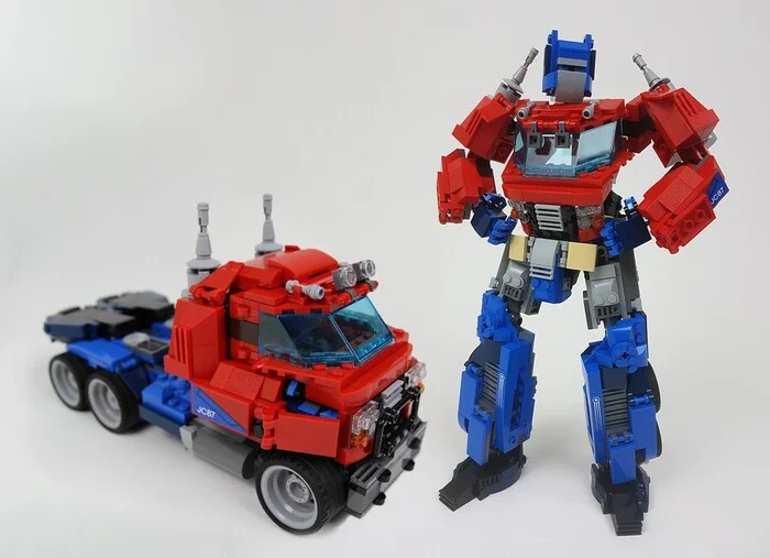 #MOC of the day Autobots, let's transform! Transforming Optimus Prime - G1 / Robots in Disguise inspired, with accessories from I_AM_sketchbook - Lego, Moc, Constructor, Transformers