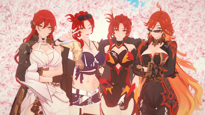      , Anime Art, Murata Himeko, Himeko (Honkai: Star Rail), Mavuika (Genshin Impact), Honkai: Star Rail, Genshin Impact, Honkai Impact