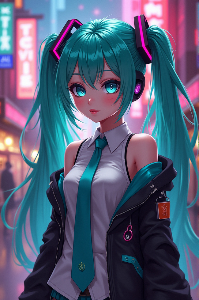 Традиционная пятничная Мику - Моё, Hatsune Miku, Аниме, Арты нейросетей, Flux, Длиннопост