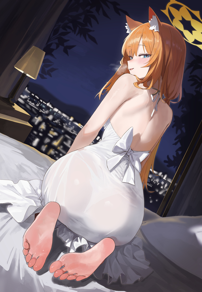   Anime Art, , , , Blue Archive, Iochi Mari,  , Animal Ears,  