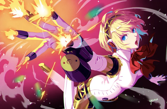 Aigis - Art, Anime, Anime art, Persona, Persona 3, Aigis, Aegis, Games, Game art