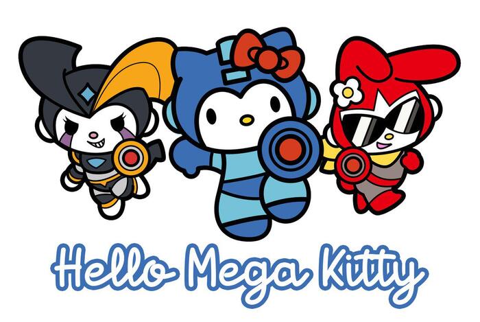 - Hello Kitty, My Melody, Kuromi   Mega Man!