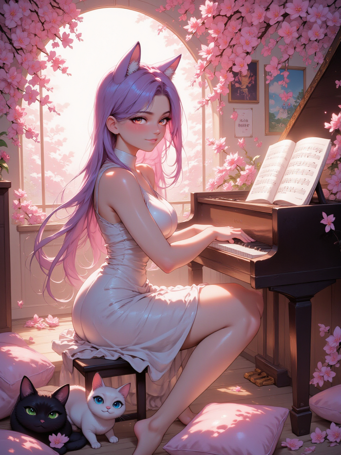  #22 , Anime Art,  , Flux, Original Character,  , Stable Diffusion,  , Animal Ears