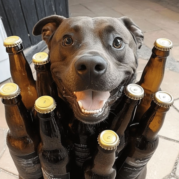 Judging by the face, several bottles were missing. - Picture with text, Milota, Images, Memes, Humor, Dog, Black humor