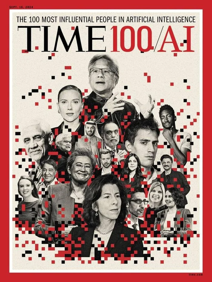 WOW: Time's New Cover Dedicated to AI Influencers - Future, Artificial Intelligence, Нейронные сети, Satya Nadella, Google, Microsoft, The Times