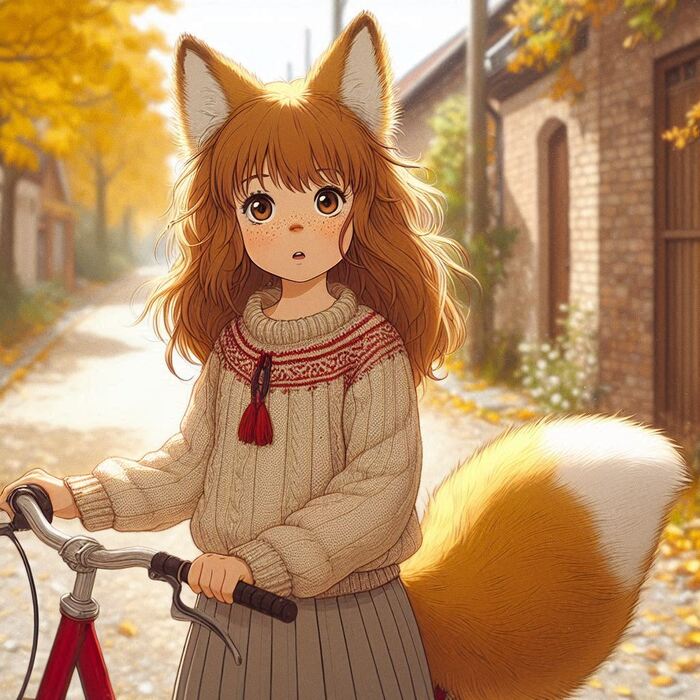     , , Anime Art, ,  , , Original Character, , Animal Ears, , , , , , Ginger & White, 