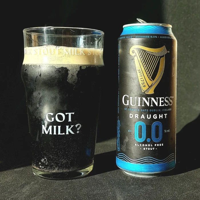 Guinness Draught & Guinness Draught 0.0% - My, Beer, Guinness beer, Stout, Soft drinks, Overview, Opinion, Subjectivity, Grade, Neural network art, Comparison, Longpost, Series Mass market