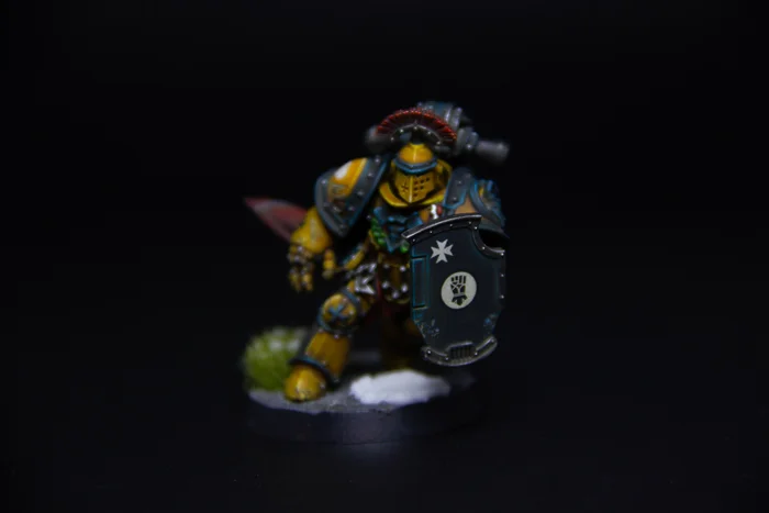 Ещё один Imperial fist praetor - Моё, Покраска миниатюр, Warhammer, Рукоделие без процесса, Warhammer 40k, Adeptus Astartes, Warhammer 30k, Horus Heresy, Imperial Fists, Wh miniatures, Длиннопост