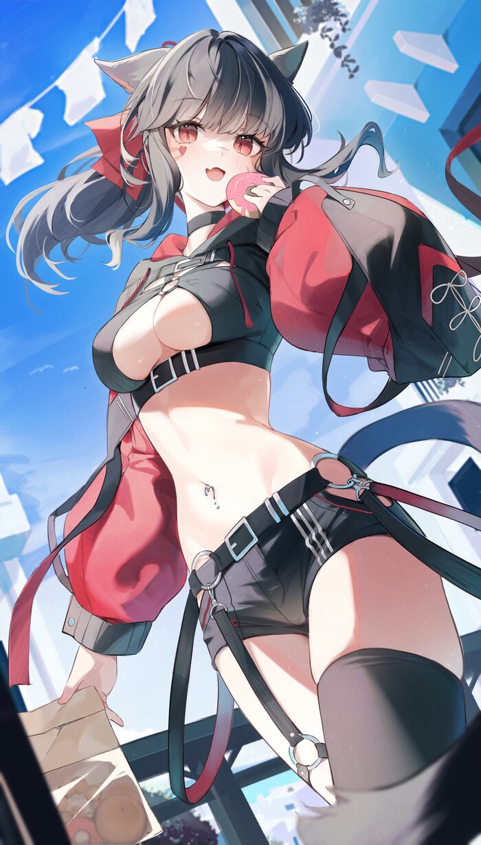 FFXIV Anime Art, , Original Character, Final Fantasy XIV, Animal Ears, Miqote