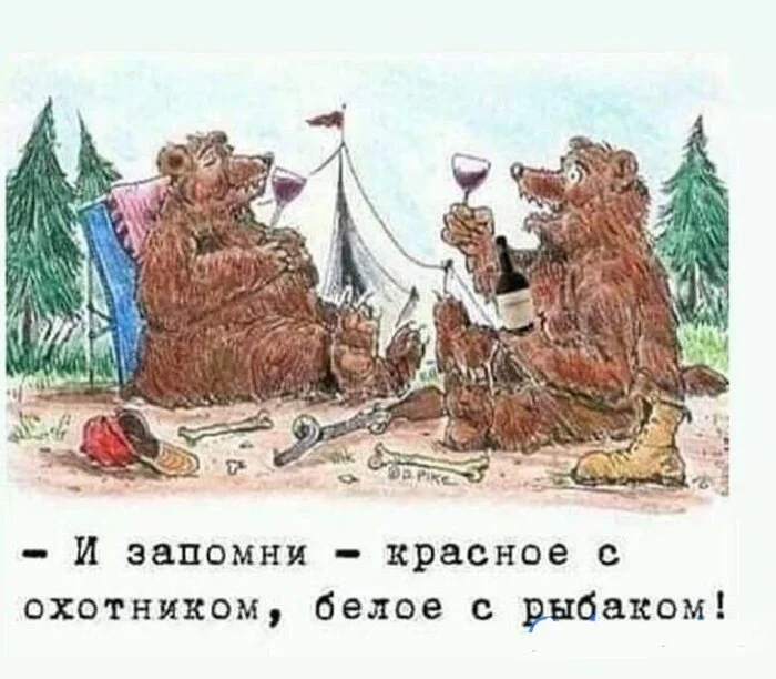 Sommelier - Picture with text, Humor, The Bears, Wine, Hunter, Fishermen, Hardened, Alcohol, Alcoyumor, Repeat