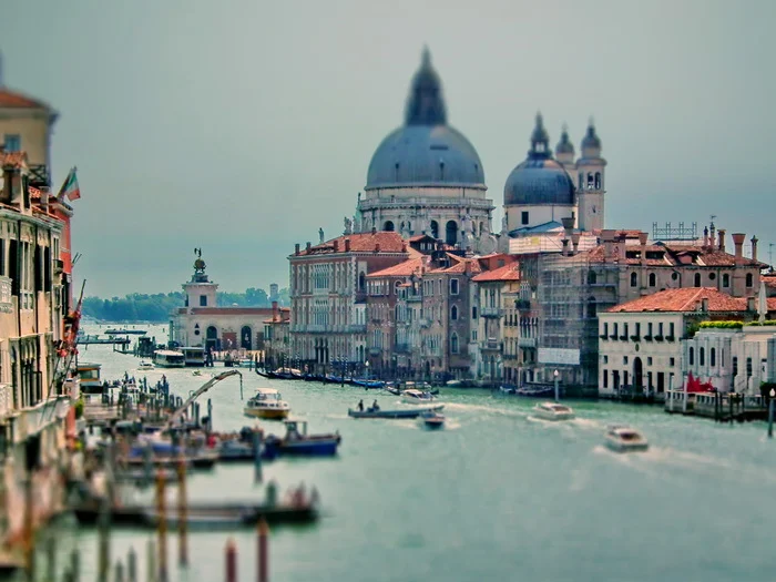 Santa Maria della Salute - My, The photo, Tourism, Travels, Church, Venice, Italy, Tilt shift