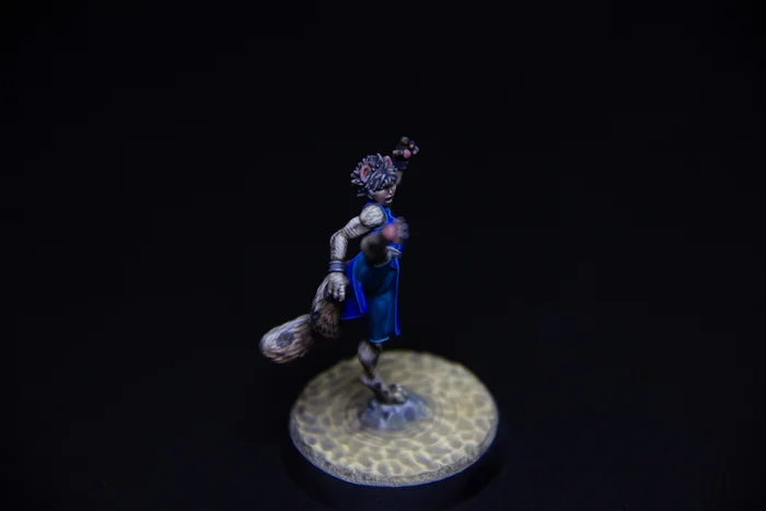 Float like a butterfly, bite like a cat - My, Needlework without process, Painting miniatures, Dungeons & dragons, Miniature, Tabletop role-playing games, Longpost