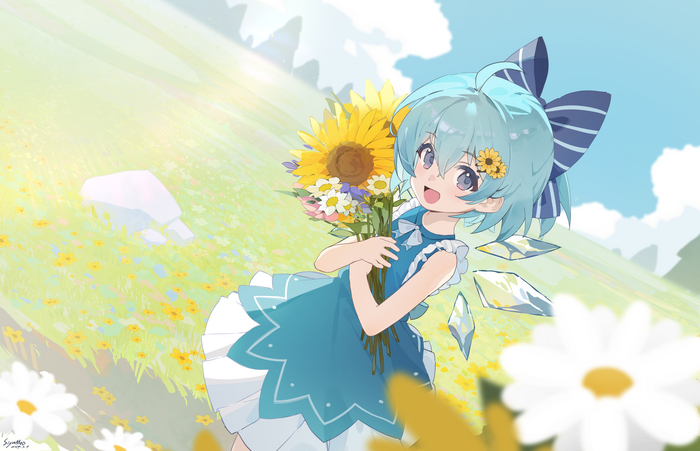  Touhou, Cirno, Anime Art, Game Art, , , , , 