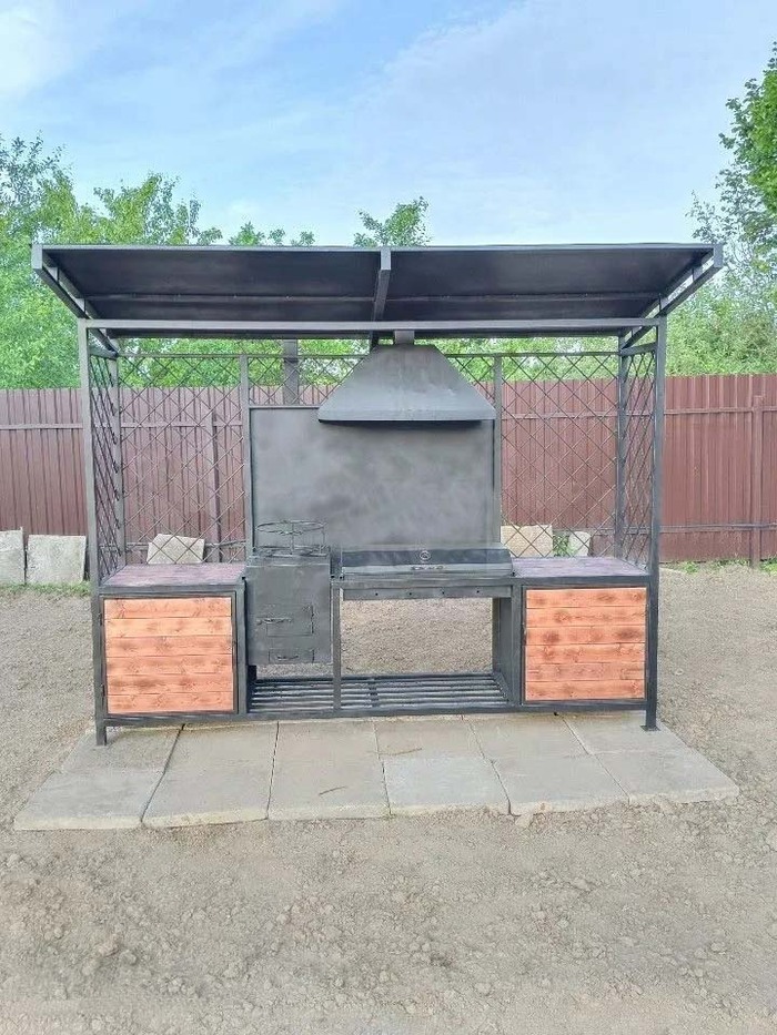 Barbecue Kitchen-3 in the family both the wife and mother-in-law should work, and the husband should rest - Brazier, Metal products, Shashlik, Male, Longpost