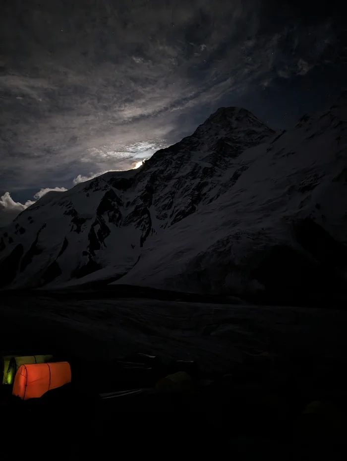 Moonlit night over Tien Shan - My, Tien Shan, Khan-Tengri, Mountaineering, The mountains, Night, Snow Leopard