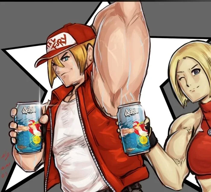 Terry Bogard and Blue Mary: Автор @taurencebell - Terry bogard, Blue Mary, Fatal Fury, The King of Fighters, Арт