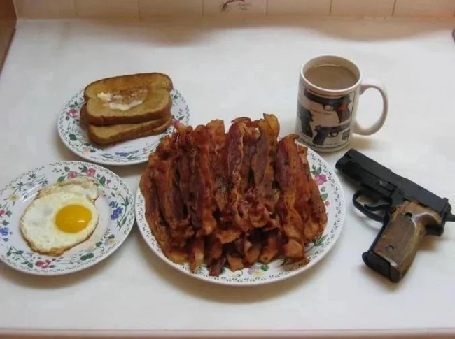 American breakfast from a European perspective - Breakfast, The americans, Weapon, Speculation