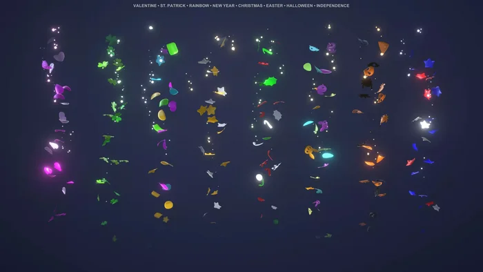 Distribution of the asset explosion of confetti Super Confetti FX on the asset store unity - Indie game, Development of, Инди, Gamedev, Distribution, Confetti, Explosion, Asset, Unity, Visual effects, Distribution of codes, Asset store, Video, Youtube, Longpost